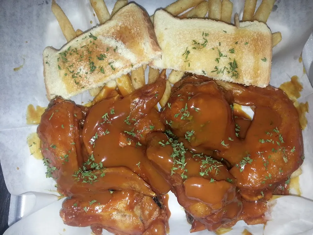 10 Wings 5 Shrimp Deviled Crab and Fries Combo